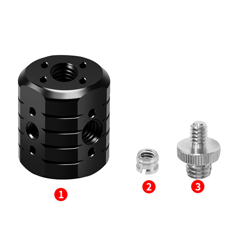 Statīva adapteris 3/8 1/4 Arri skrūvējams caurums alumīnija sakausējuma statīva pagarinājuma stiprinājums DSLR kameras monitora uzpildes gaismas mikrofona burvju rokturim