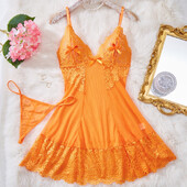 Sieviešu naktskrekls, seksīgs, mežģīņu krekls, bante naktskrekls, guļamveļa minikleita ar V kakla izgriezumu, Babydoll apakšveļa, guļamveļa un kleitas