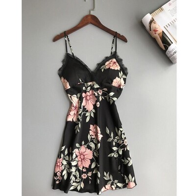 Sieviešu modes V veida kakla mežģīnes Seksīga apakšveļa Babydoll naktskrekls siksniņas G-string Apakšveļa miegs Jauns