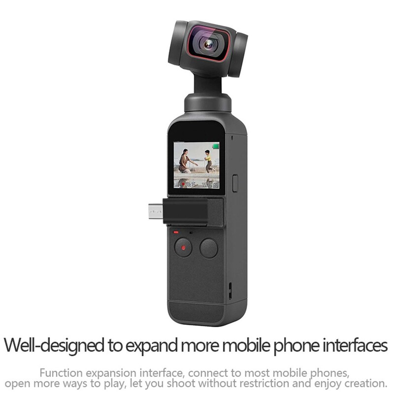 USB DJI Osmo Pocket 2 TYPE-C viedtālruņa adapterim Tālruņa datu savienotāja interfeiss Rokas karkasa kameras piederumi