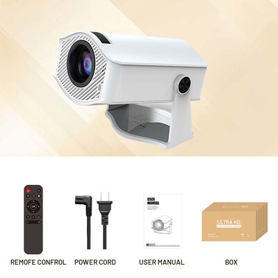 Android11 4K projektors 720P 200ANSI Dual Wifi6 BT5.0 HDMI2.0 4 punktu Keystone korekcijas portatīvais mājas kinozāles projektors ir jaunināts