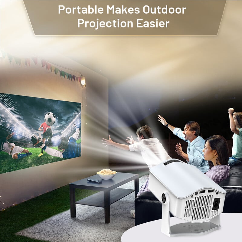 Android11 4K Projector 720P 200ANSI Dual Wifi6 BT5.0 HDMI2.0 4Point Keystone Correction Φορητός προβολέας Home Theater Αναβαθμισμένος