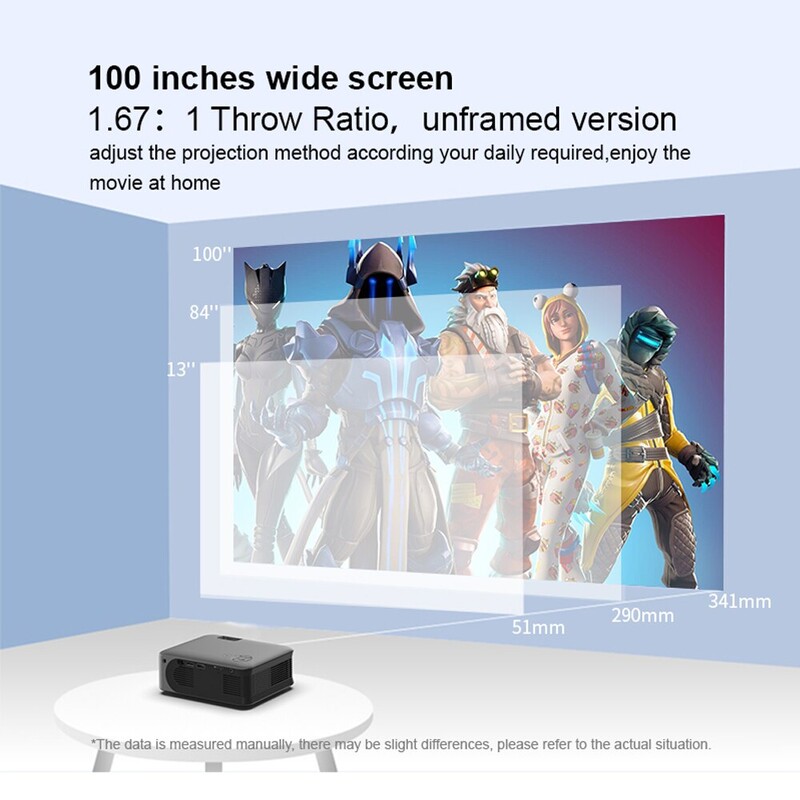 Υποστήριξη προβολέα A30 MINI 1080P Smart TV WIFI Φορητό Home Theater Cinema Sync Android Phone Beamer LED για ταινία 4k