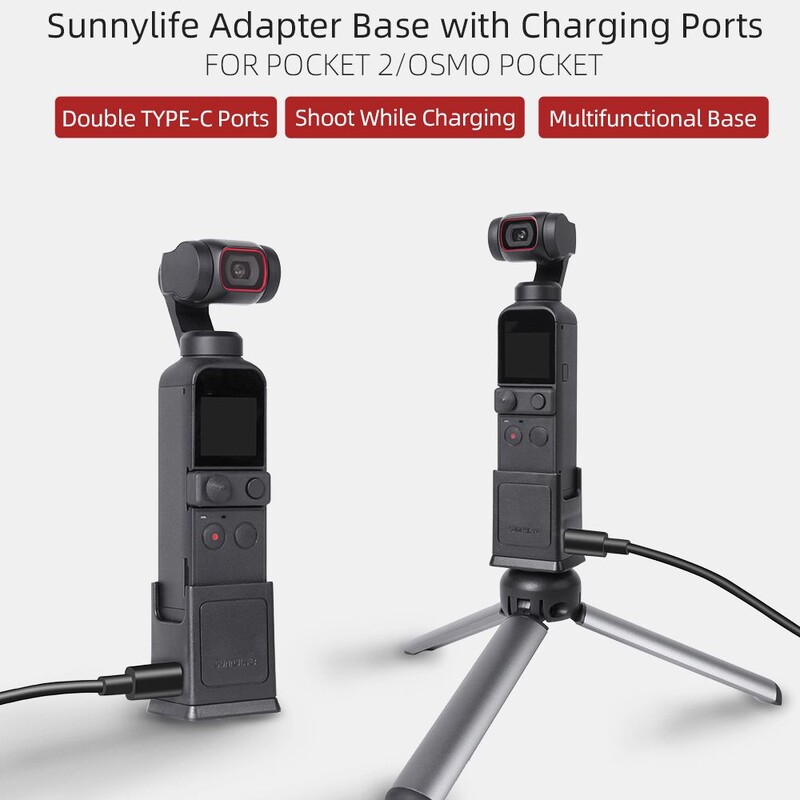 Joogikõlbulik Gimbal-kaamera Type-C laadimisaluse 1/4 kinnitusadapter DJI POCKET 2 jaoks OSMO POCKET-kaamera tarvikute jaoks