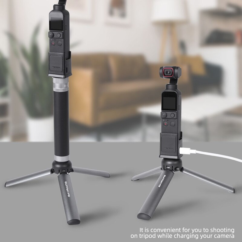 Joogikõlbulik Gimbal-kaamera Type-C laadimisaluse 1/4 kinnitusadapter DJI POCKET 2 jaoks OSMO POCKET-kaamera tarvikute jaoks