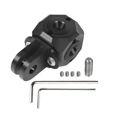 1/4" 3/8" varžtų skylės laikiklis Magiškas kubinis tvirtinimo adapteris, skirtas Gopro 13 12 11 veiksmo kamera, skirta DSLR fotoaparato narveliui, blykstės šviesos trikojis