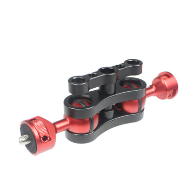 Atnaujintas daugiafunkcis dvigubos rutulinės galvutės magiškos rankos tvirtinimo adapteris su 1/4 colio varžtu, skirtas Sony DSLR fotoaparato užpildymo šviesos monitoriaus apkrovai 6 kg