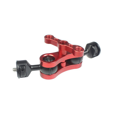 Atnaujintas daugiafunkcis dvigubos rutulinės galvutės magiškos rankos tvirtinimo adapteris su 1/4 colio varžtu, skirtas Sony DSLR fotoaparato užpildymo šviesos monitoriaus apkrovai 6 kg