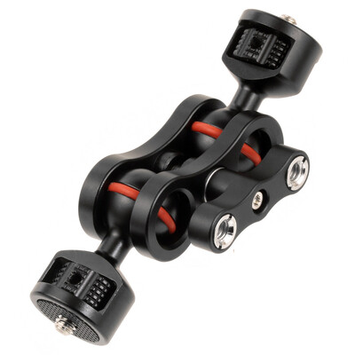 Atnaujintas daugiafunkcis dvigubos rutulinės galvutės magiškos rankos tvirtinimo adapteris su 1/4 colio varžtu, skirtas Sony DSLR fotoaparato užpildymo šviesos monitoriaus apkrovai 6 kg