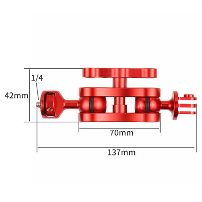Atnaujintas daugiafunkcis dvigubos rutulinės galvutės magiškos rankos tvirtinimo adapteris su 1/4 colio varžtu, skirtas Sony DSLR fotoaparato užpildymo šviesos monitoriaus apkrovai 6 kg