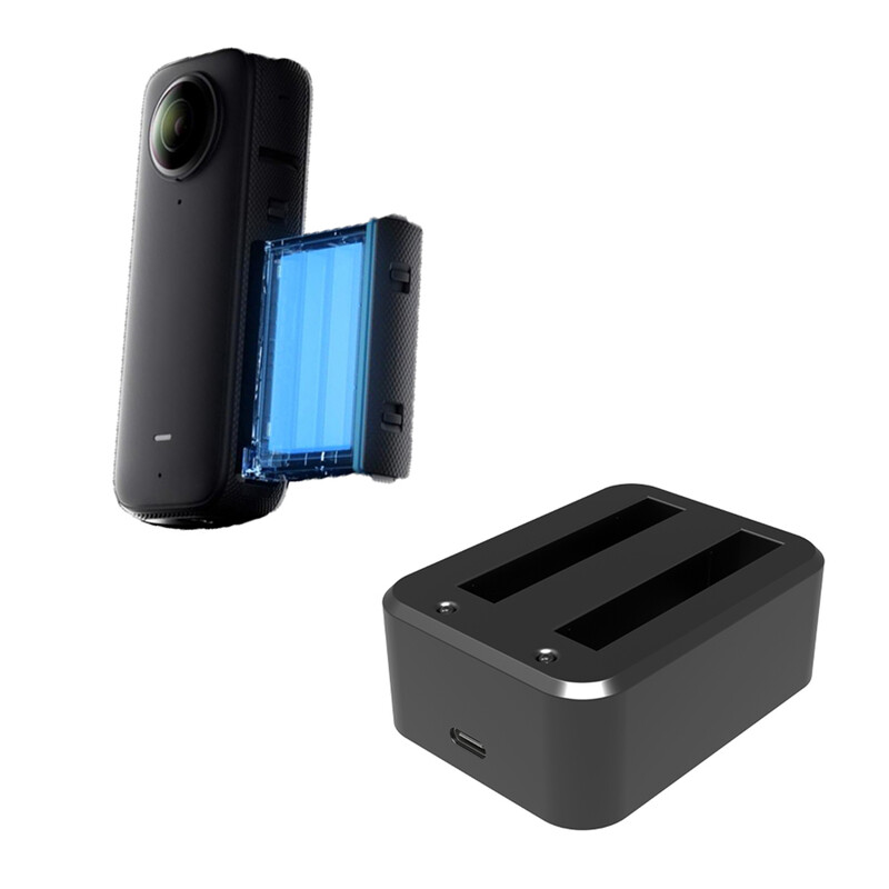 Προσαρμογέας φορτιστή μπαταρίας για Insta360 X3 USB Type-C Φορητό φορτιστή μπαταρίας HUB Dock 5V 3A με εξαρτήματα κάμερας ένδειξης