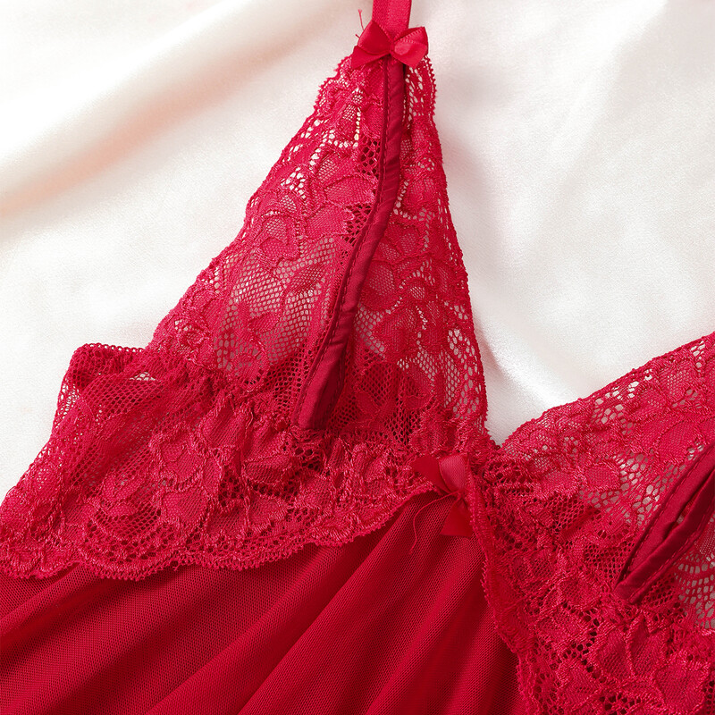 Seksuali vasarinė atvira liemenėlė su gilia V formos iškirpte pižama moteriška mada Mieli apatinio trikotažo drabužiai, raminantys minkšti berankoviai mini stringų sijonų rinkinys