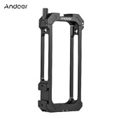 Andoer sportkamera videokamerás alumíniumötvözet kettős hidegcipőtartós fém védőkeretes kamerakalitka Vlog Insta360 X3-hoz