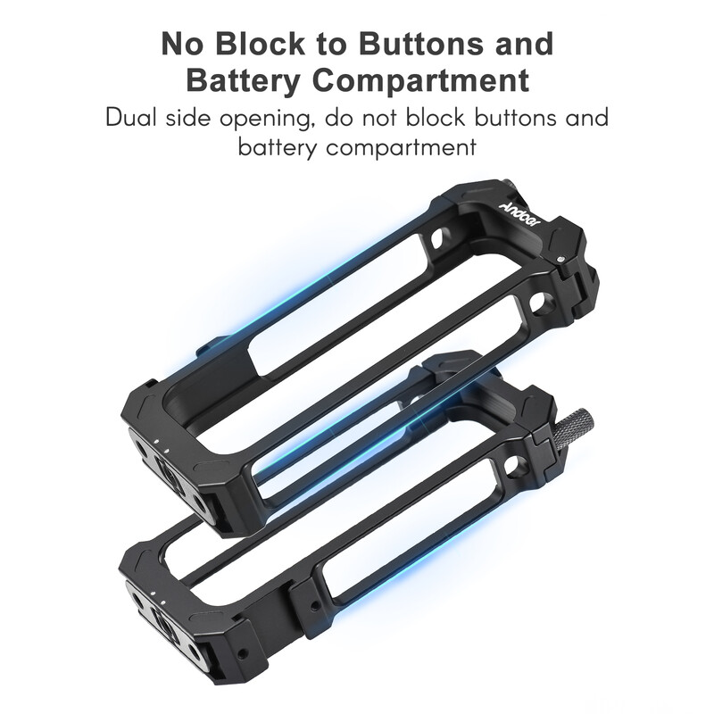 Andoer sportkamera videokamerás alumíniumötvözet kettős hidegcipőtartós fém védőkeretes kamerakalitka Vlog Insta360 X3-hoz