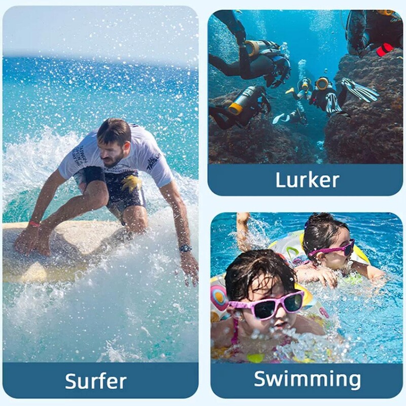 60M giliai vandeniui atsparus dėklas, skirtas DJI OSMO Action 5Pro/ 3/4 nardymui filmuoti po vandeniu. Shell 360° vaizdo kameros priedai