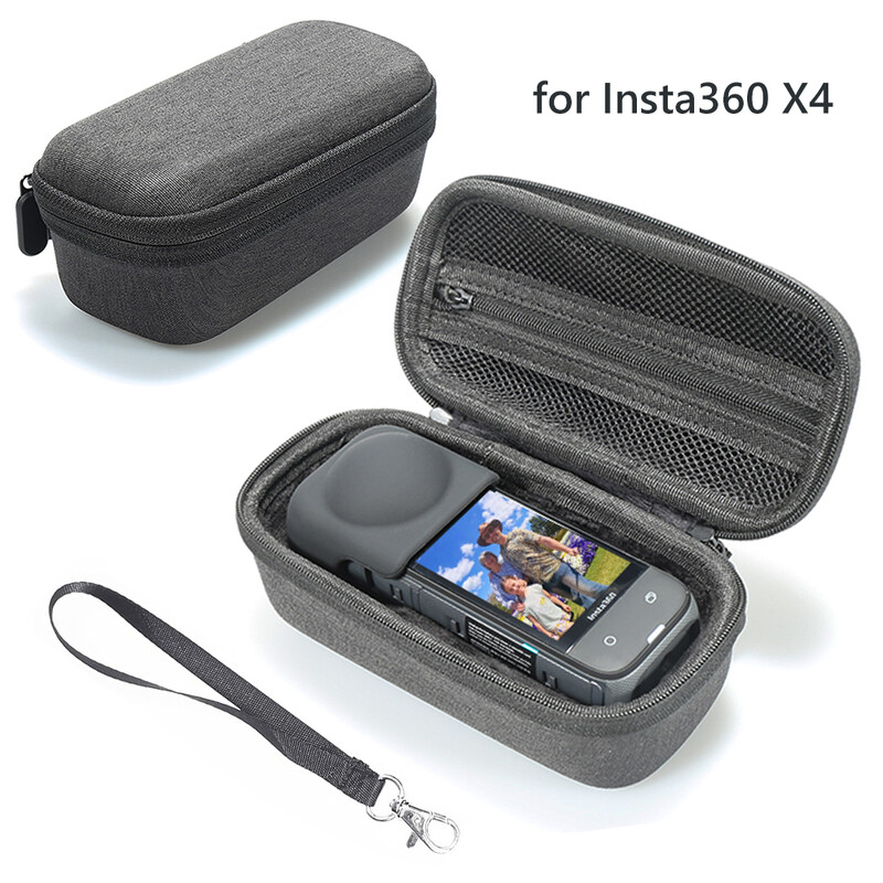 priekš Insta360 X4 Aksesuāri Pārnēsājama glabāšanas soma Nekrītošs objektīva aizsargvāciņš, tostarp kameras korpusa mini uzglabāšanas soma