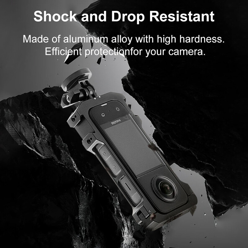 Insta360 X3 Metalinis triušio narvas Insta360 X 3 metalinis patvarus korpuso narvas su šalto bato laikikliu, skirtas Insta 360 X3 fotoaparato priedui