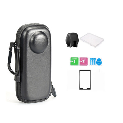 Insta360 X4 objektyvo dangtelis + Tvarkyklės krepšys + ekrano apsauginė plėvelė, skirta Insta 360 X4 fotoaparato apsaugų rinkiniui nuo įbrėžimų