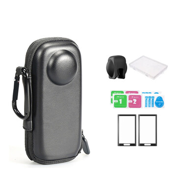 Insta360 X4 objektyvo dangtelis + Tvarkyklės krepšys + ekrano apsauginė plėvelė, skirta Insta 360 X4 fotoaparato apsaugų rinkiniui nuo įbrėžimų