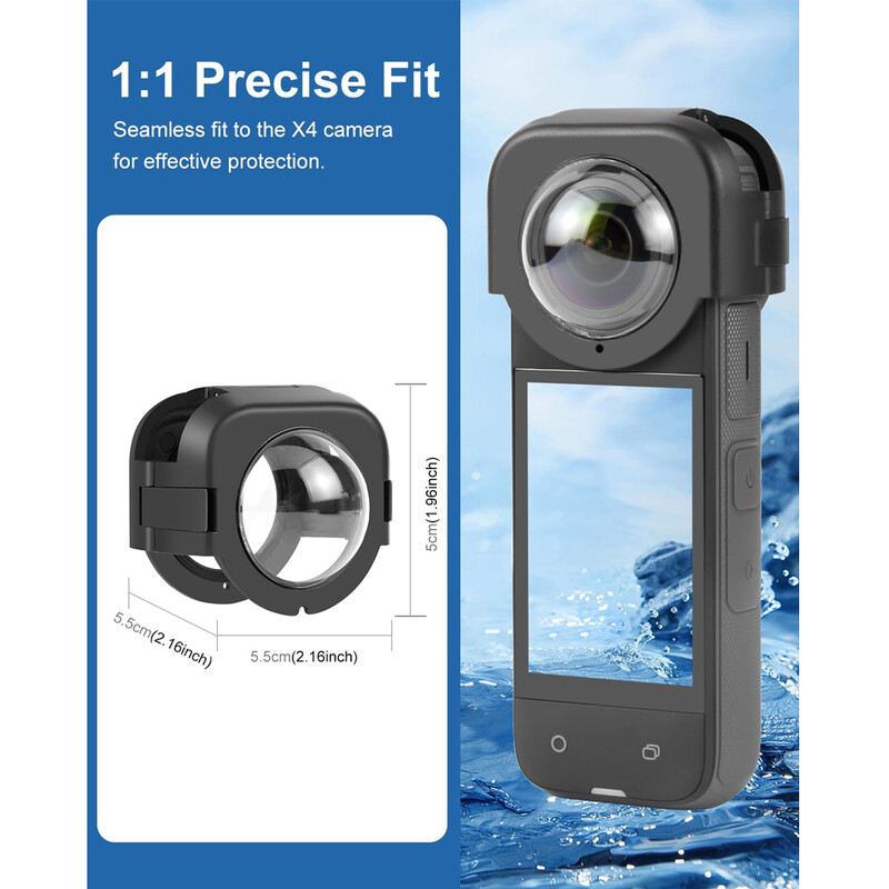 Objektyvo apsauga, skirta Insta360 X4 Upgrade Optinio stiklo lęšių apsaugai Apsauginis dangtelis, skirtas Insta 360 X4 apsaugos pakeitimo priedams