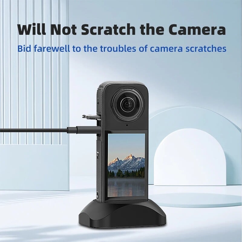 Silikoninis stovo pagrindas, skirtas Insta360 X4 atraminio pagrindo stovo greitai atjungiamas nešiojamas veiksmo kameros priedai