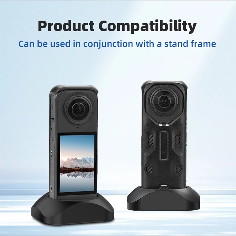 Silikoninis stovo pagrindas, skirtas Insta360 X4 atraminio pagrindo stovo greitai atjungiamas nešiojamas veiksmo kameros priedai