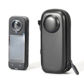 skirtas Insta360 X4 Priedai PU mažo dydžio kieto korpuso krepšys, nesubraižantis kelioninis laikymo dėklas su karabine, nešiojamasis laikymo krepšys