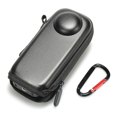 skirtas Insta360 X4 Priedai PU mažo dydžio kieto korpuso krepšys, nesubraižantis kelioninis laikymo dėklas su karabine, nešiojamasis laikymo krepšys