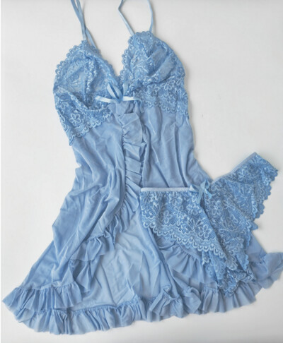 Erotinis liemenėlės rinkinys, kontrastingas, nėrinių raukinamas apatinio trikotažo komplektas Deep V Slip Suknelės & Stringai Moteriškas seksualus apatinio trikotažo komplektas apatinis trikotažas