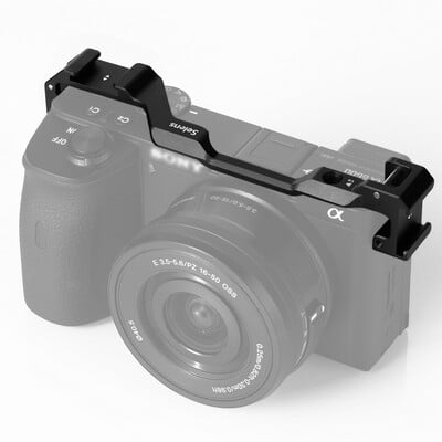 Adaptor dublu pentru pantofi rece Placă de relocare Extensie simplă pentru microfon Suport pentru pantof rece pentru cameră Sony Alpha A6600