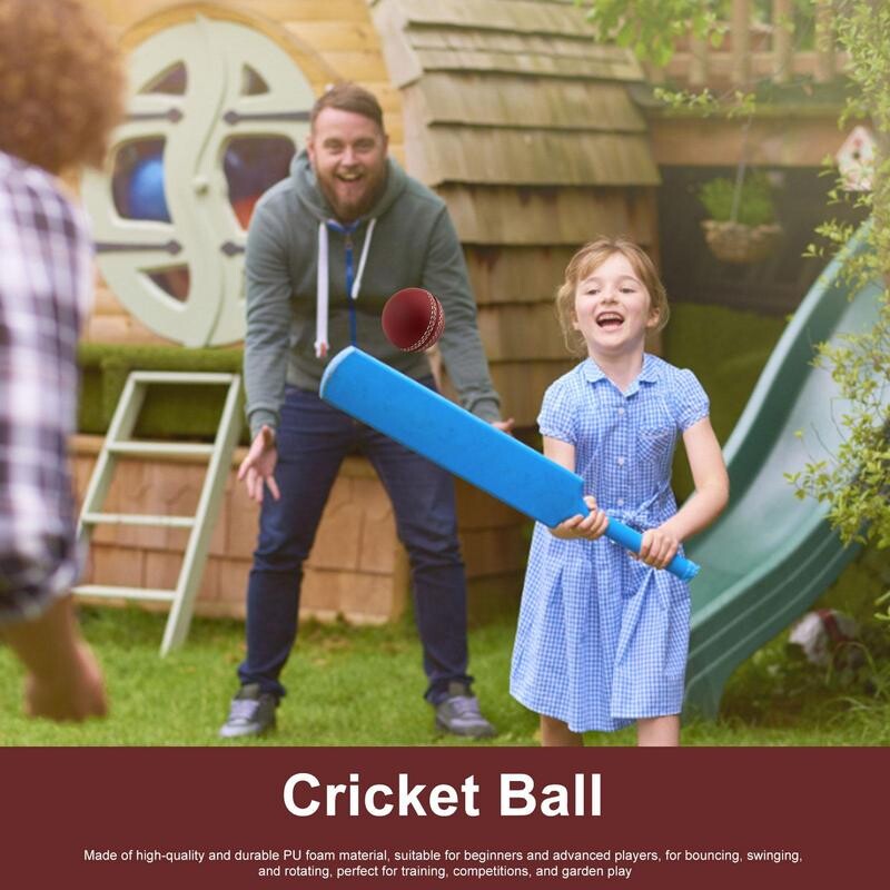 3 vnt Atšokimo patvarios žaidimo treniruotės Patrauklios tradicinės siūlės įvairaus amžiaus žaidėjams Kriketo kamuolys Juokingas Minkštas PU 70 mm