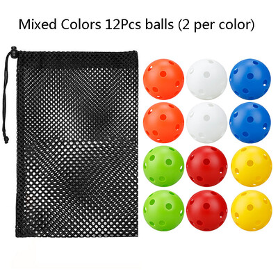 12 vnt Pickleball kamuoliai su 26 skylutėmis 72 mm labai elastingi, patvarūs tuščiaviduriai kamuoliukai, skirti profesionaliems pradedantiesiems skirtų patalpų treniruočių kamuoliams