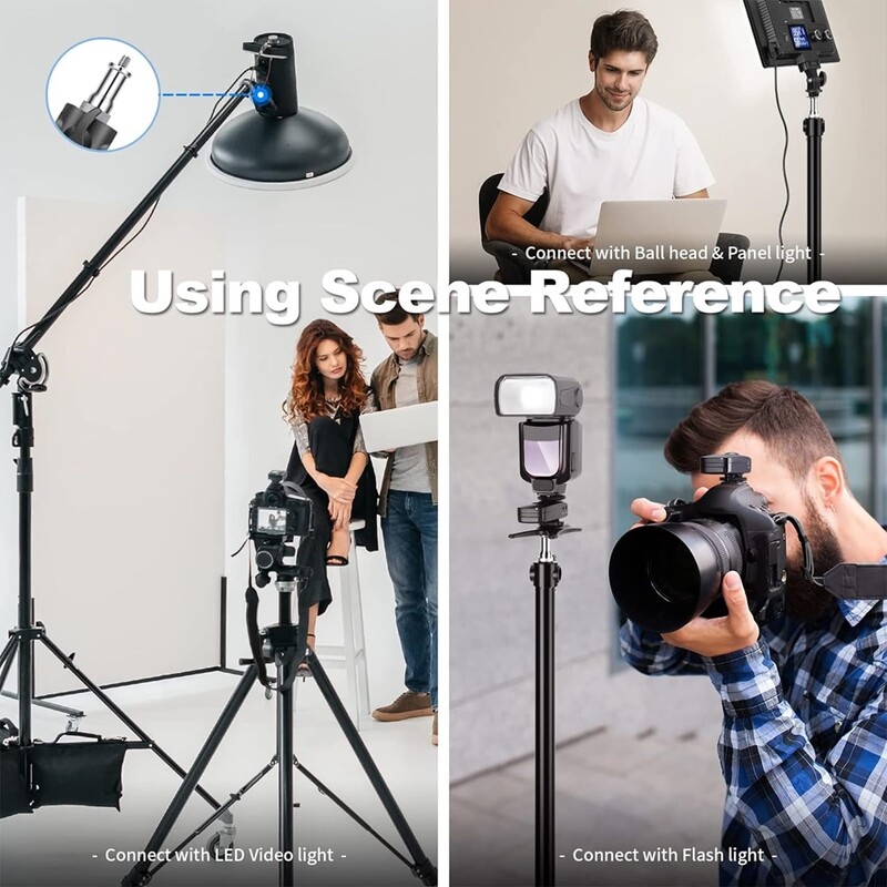 Selens 3 vnt. Standartinis 3/8–1/4 adapterio sriegio varžtas, skirtas šviesos stovui, trikojo fotostudijos rinkiniai