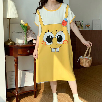 Sieviešu tīras kokvilnas naktskrekls ar garām piedurknēm brīvi pieguļošs guļamveļa grūtniecēm, piemērots vasarai pavasarim rudenim