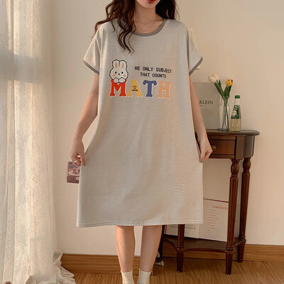 Sieviešu tīras kokvilnas naktskrekls ar garām piedurknēm brīvi pieguļošs guļamveļa grūtniecēm, piemērots vasarai pavasarim rudenim