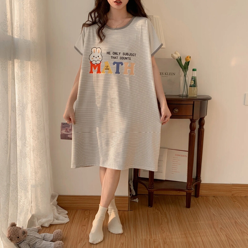 Sieviešu tīras kokvilnas naktskrekls ar garām piedurknēm brīvi pieguļošs guļamveļa grūtniecēm, piemērots vasarai pavasarim rudenim