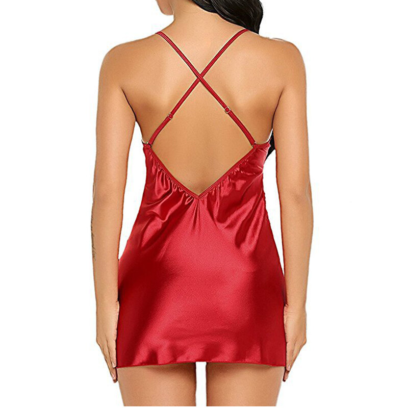 Moteriškas Sexy Lace Sling apatinis trikotažas Naktinis chalatas Babydoll Patrauklus Sexy Sleepwear Žavinga naktinė suknelė miegui 1vnt.