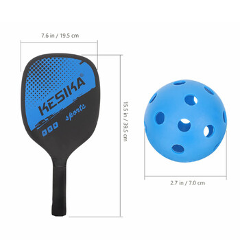 Σετ κουπιών Pickleball Φορητές ελαφριές αντιολισθητικές ρακέτες Pickleball με 4 μπάλες και τσάντα μεταφοράς για εξωτερικούς χώρους