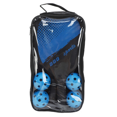 Pickleball irklų rinkinys Nešiojamos lengvos neslystančios "pickleball" raketės su 4 kamuoliukais ir nešiojimo krepšiu lauke