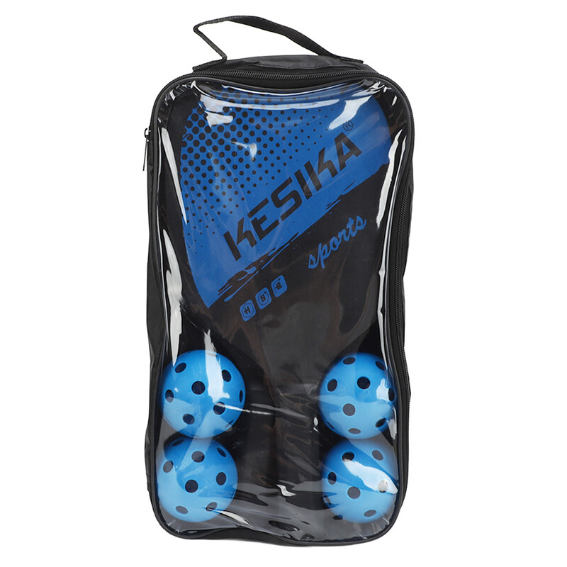 Pickleball irklų rinkinys Nešiojamos lengvos neslystančios "pickleball" raketės su 4 kamuoliukais ir nešiojimo krepšiu lauke