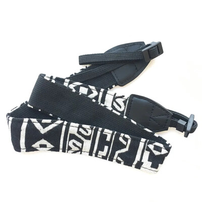 Retro etninio stiliaus fotoaparato pečių juosta Daugiaspalvė PU odos vintage reguliuojamas diržas, skirtas Nikon Sony DSL/DSLR