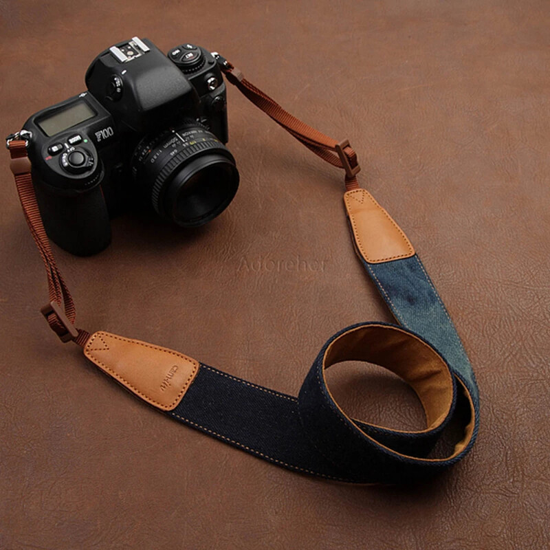 Reguliuojamas fotoaparato peties dirželis, skirtas DSLR SLR fotoaparatui „Canon Nikon Microslr“ fotoaparato peties dirželis kaklo dirželis