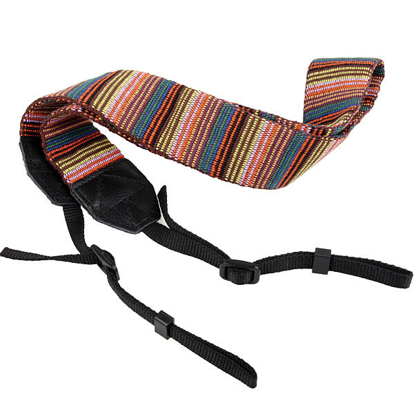 Kameras kakla siksna Universāli regulējama kokvilnas ādas plecu jostas austs turētājs Bohemia priekš Canon Sony Nikon DSLR piederumiem