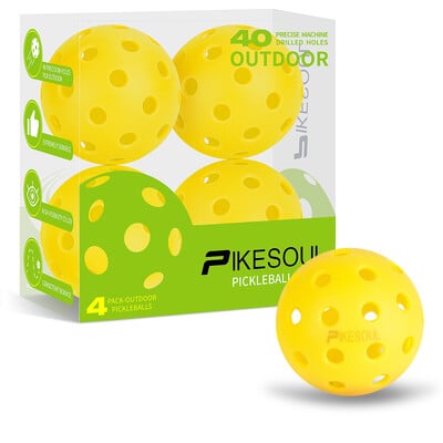 PIKESOUL 4 pakuotės lauko kamuoliukų kamuoliukai, labai atšokantys ir patvarūs, ryškių spalvų žalios, geltonos, oranžinės, mišrios
