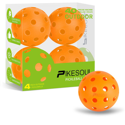 PIKESOUL 4 pakuotės lauko kamuoliukų kamuoliukai, labai atšokantys ir patvarūs, ryškių spalvų žalios, geltonos, oranžinės, mišrios