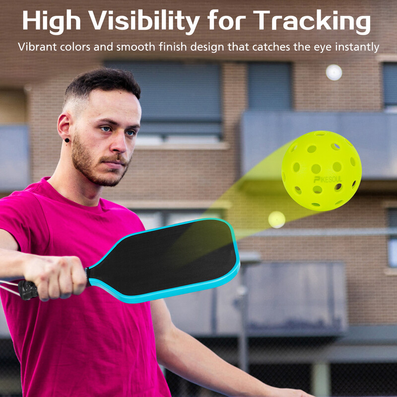 PIKESOUL 4 pakuotės lauko kamuoliukų kamuoliukai, labai atšokantys ir patvarūs, ryškių spalvų žalios, geltonos, oranžinės, mišrios