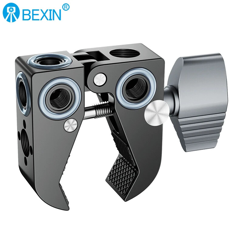 Super Clamp Crab Knaibles Clip Magic Arm Daudzfunkcionāla lodveida galva ar 1/4`` 3/8`` vītni GPS tālruņa LCD/DV monitoram LED video
