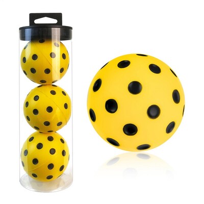 Vaiksed vahust hapupallid sise-/väljas madala müratasemega harjutamiseks täpse tõelise põrgatava palliga 3 pakki kollase värviga