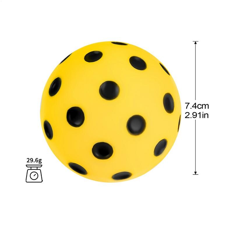 Vaiksed vahust hapupallid sise-/väljas madala müratasemega harjutamiseks täpse tõelise põrgatava palliga 3 pakki kollase värviga