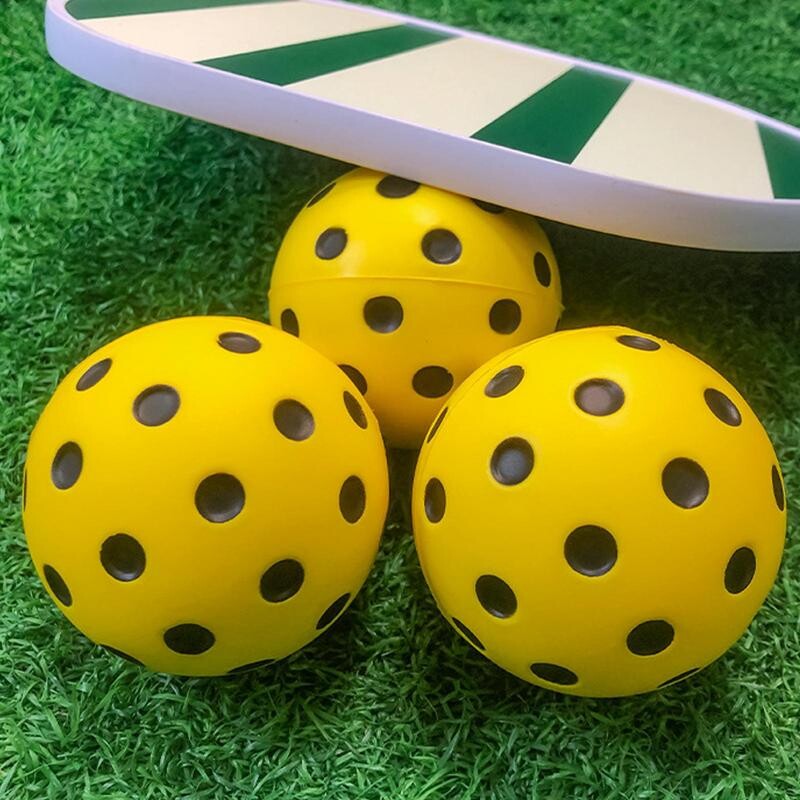 Vaiksed vahust hapupallid sise-/väljas madala müratasemega harjutamiseks täpse tõelise põrgatava palliga 3 pakki kollase värviga